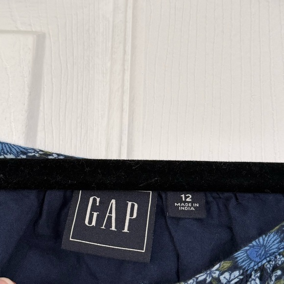 GAP Short Sleeve Raglan Summer Jumpsuit Blue Floral size 12 - Picture 7 of 10